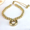 Women's Jewelry Gold Plated Balloon Az Letters Bracelet With Geometric Design And Electroplating Process