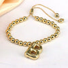 Women's Jewelry Gold Plated Balloon Az Letters Bracelet With Geometric Design And Electroplating Process