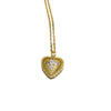 Women's Jewelry Necklace Copper Heart Pendant Mixed Gemstone Setting Electroplating O Word Chain Simple Light Luxury Highend