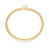Women's Jewelry Necklace Titanium Steel Gold Plated Double Layer Stacked Chain Punk Hip Hop Style