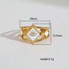 Women's Jewelry Ring 304 Stainless Steel Fashionable Heart Geometric Gold Plated