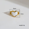 Women's Jewelry Ring 304 Stainless Steel Fashionable Heart Geometric Gold Plated