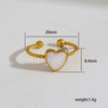 Women's Jewelry Ring 304 Stainless Steel Fashionable Heart Geometric Gold Plated