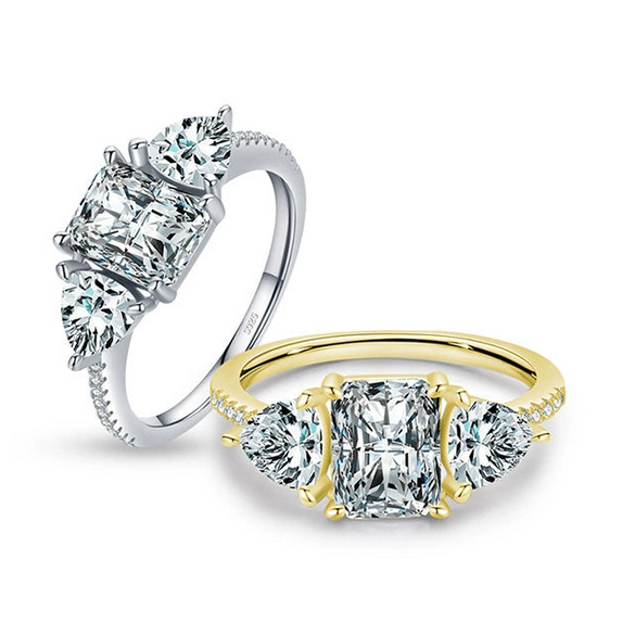 Women's Jewelry S925 Silver Square Geometric Classic Ring With Luxury Style And Seiko Design