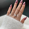 Women's Jewelry S925 Sterling Silver Geometric Ring Electroplated 8A Ice Flower Cut