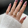 Women's Jewelry S925 Sterling Silver Oval Geometric Ring With 8A Zircon