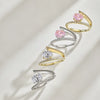 Women's Jewelry S925 Sterling Silver Oval Geometric Ring With 8A Zircon