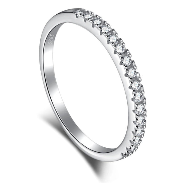 Women's Jewelry S925 Sterling Silver Ring Geometric Design Diamond Zircon Inlay Electroplating