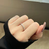Women's Jewelry S925 Sterling Silver Ring Geometric Design Diamond Zircon Inlay Electroplating
