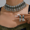 Women's Jewelry Set Alloy Geometric Style Retro Exaggerated With Electroplating And Water Wave Chain