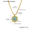 Women's Jewelry Set Ferris Wheel Rose Enamel Color Titanium Steel Electroplated Necklace And Ring