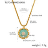 Women's Jewelry Set Ferris Wheel Rose Enamel Color Titanium Steel Electroplated Necklace And Ring