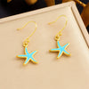 Women's Jewelry Set Stainless Steel Shell Starfish Oil Drop With Marine Life Pattern Electroplated Box Chain