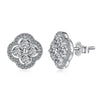 Women's Jewelry Set With S925 Sterling Silver Clover Zircon Inlaid Electroplated
