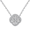 Women's Jewelry Set With S925 Sterling Silver Clover Zircon Inlaid Electroplated