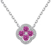 Women's Jewelry Set With S925 Sterling Silver Clover Zircon Inlaid Electroplated