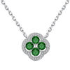 Women's Jewelry Set With S925 Sterling Silver Clover Zircon Inlaid Electroplated