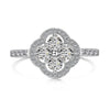 Women's Jewelry Set With S925 Sterling Silver Clover Zircon Inlaid Electroplated