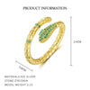 Women's Jewelry Set With S925 Sterling Silver Snake Pattern And Zircon Inlay