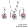 Women's Jewelry Set With Snake Bone Chain Rhinestone Pendant Love Water Drops Bell Pattern Inlaid Zircon