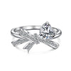 Women's Jewelry Set With 925 Sterling Silver Love Zircon Inlaid Bow Heart Water Drop And Bell Shapes Light Luxury Style Electroplated