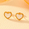 Women's Jewelry Titanium Steel Box Chain With Love Water Drops Bell Pattern And Peach Heart Shape 18K Gold Plated
