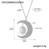 Women's Jewelry 316L Stainless Steel Inlaid Zircon Electroplated Fashion Ring And Necklace Set