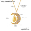 Women's Jewelry 316L Stainless Steel Inlaid Zircon Electroplated Fashion Ring And Necklace Set
