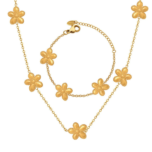 Women's Jewelry Titanium Steel Plating Light Luxury Style Small Daisy Design