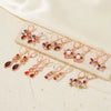 Women's Jewelry Twopiece Set With O Chain Stainless Steel Copper Zircon Glass Plants And Flowers Electroplated