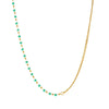 Women's 18K Gold Vacuum Plated Stainless Steel Ball Bead Necklace With Geometric Design And Regular Chain