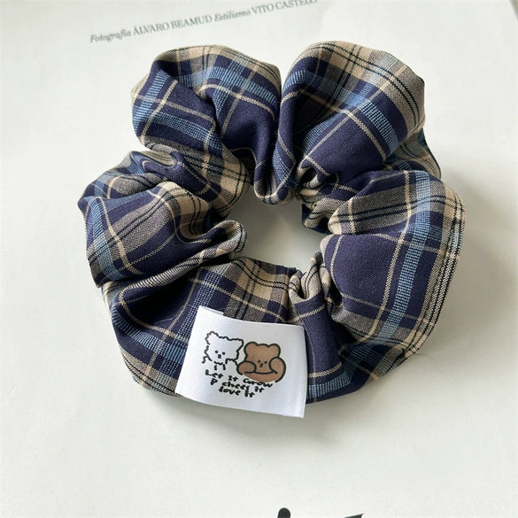 Women's Knitted Cartoon Printed Academy Style Hair Tie Headwear
