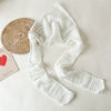 Women's Knitted Hollow Geometric Striped Color Matching Pleated Triangle Scarf Headwear