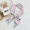 Women's Korean Style Polyester Silk Feel Narrow Long Scarf Ribbon Streamer Bag Decoration For Spring And Fall