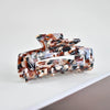 Women's Large Engraved Acrylic Hair Claw Clip Square Top Ponytail Holder Elegant Hair Accessory