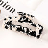 Women's Large Engraved Acrylic Hair Claw Clip Square Top Ponytail Holder Elegant Hair Accessory