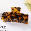 Women's Large Engraved Acrylic Hair Claw Clip Square Top Ponytail Holder Elegant Hair Accessory