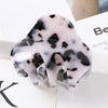 Women's Large Engraved Acrylic Hair Claw Clip Square Top Ponytail Holder Elegant Hair Accessory