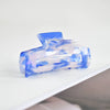Women's Large Engraved Acrylic Hair Claw Clip Square Top Ponytail Holder Elegant Hair Accessory