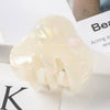 Women's Large Engraved Acrylic Hair Claw Clip Square Top Ponytail Holder Elegant Hair Accessory