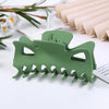 Women's Large Geometric Resin Hair Claw Clip With Hollow Design And Painted Finish For Ponytail Updos