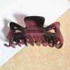 Women's Large Geometric Resin Hair Claw Clip With Hollow Design And Painted Finish For Ponytail Updos