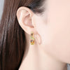 Women's Large Geometric Zircon Earrings Electroplated Copper Fashion Jewelry Wholesale