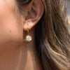 Women's Large Geometric Zircon Stainless Steel Stud Earrings With Plated Finish And Sophisticated Sparkling Style