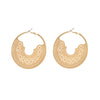 Women's Large Round Cshaped Cutout Earrings Electroplated Iron Geometric Jewelry With Retro Bohemian Style