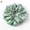 Women's Large Solid Color Satin Rabbit Ear Hair Scrunchie Handmade Cloth Hair Tie Fashion Hair Accessory
