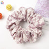 Women's Large Solid Color Satin Rabbit Ear Hair Scrunchie Handmade Cloth Hair Tie Fashion Hair Accessory