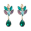 Women's Layered Alloy Flower Earrings With Pearl And Sparkling Glass Crystal Accents