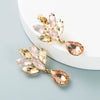 Women's Layered Alloy Flower Earrings With Pearl And Sparkling Glass Crystal Accents