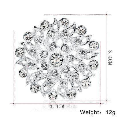 Womens Leaf Rhinestone Heart Hollow Plating Alloy Brooches Nhdr127356